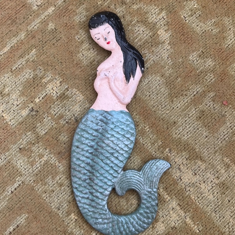 Cast iron mermaid bottle opener